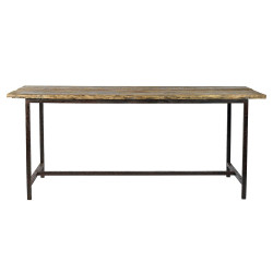Table à manger en bois et métal 180x75cm ESO