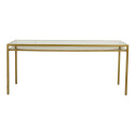 Table à manger 180x80cm en verre et métal doré SIEMPRE