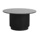 Table basse ronde 75cm en marbre noir ANNO