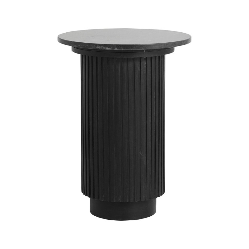 Table d'appoint ronde en marbre noir ANNO