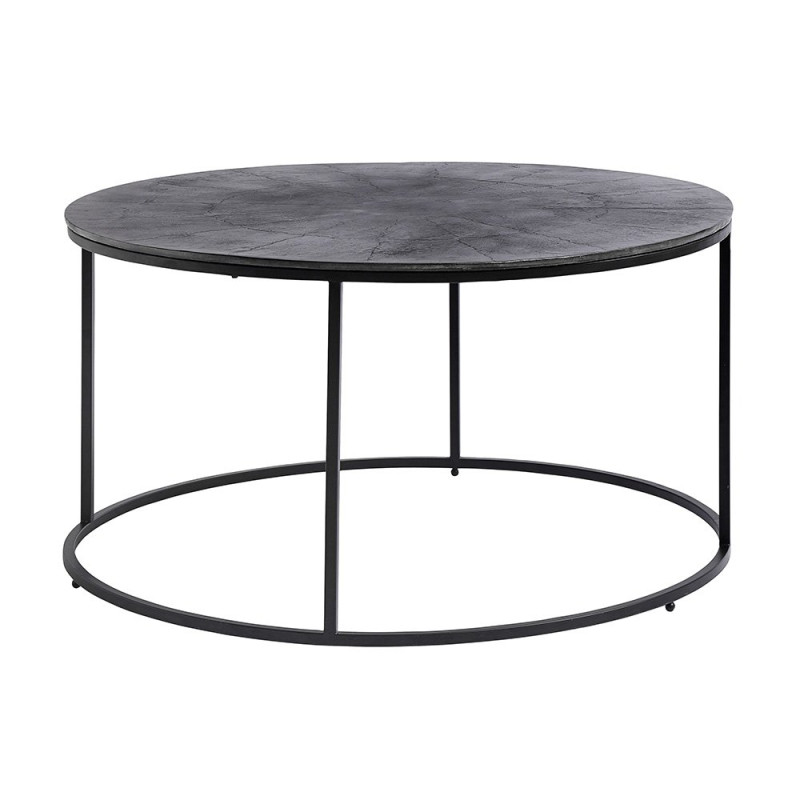 Table basse ronde 90cm minimaliste en métal MODO