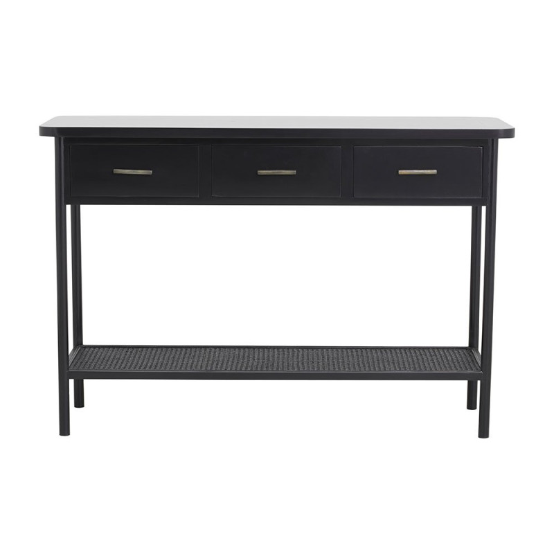 Console vintage 3 tiroirs en bois de teck MIO