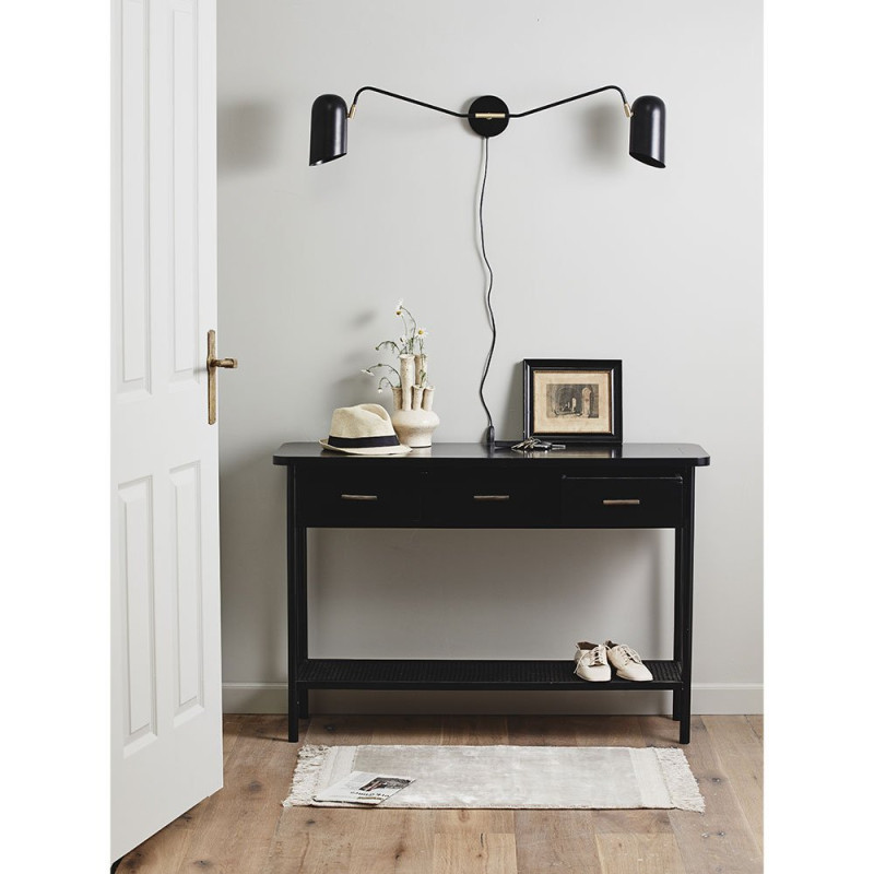 Console vintage 3 tiroirs en bois de teck MIO
