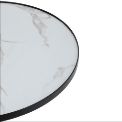 Table basse ronde effet marbre VALENTINO - J-line