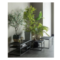 Lot de 2 tables gigognes extérieur en métal noir SICO