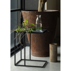 Table d'appoint en métal noir SIFO