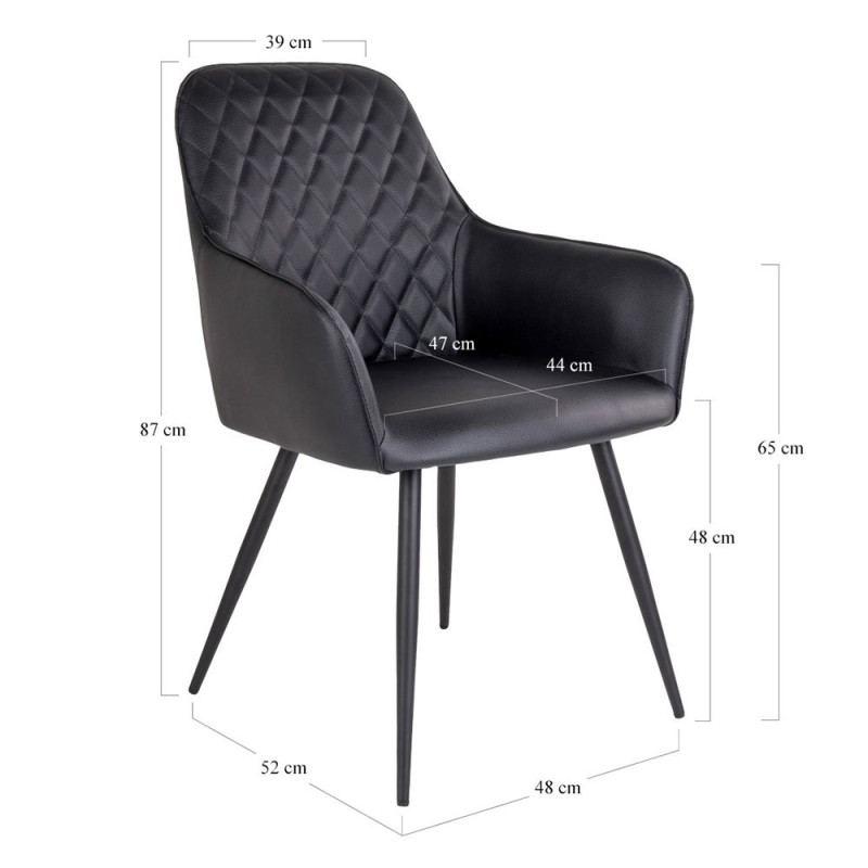 Chaise design en simili cuir COLGA