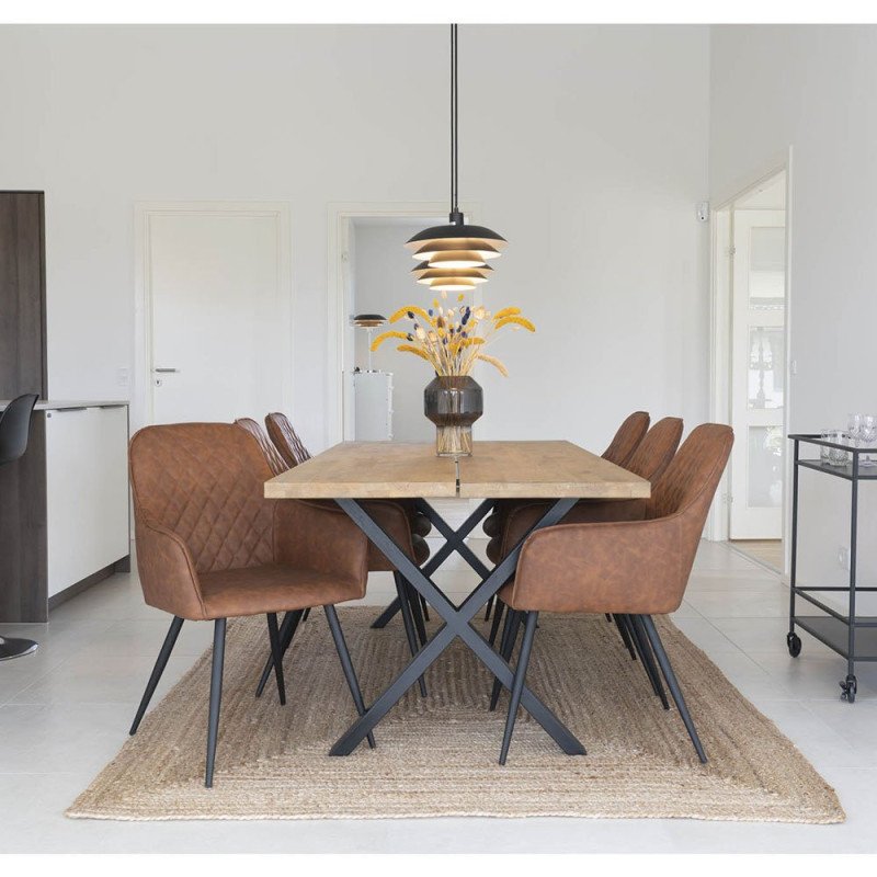 Chaise design en simili cuir COLGA