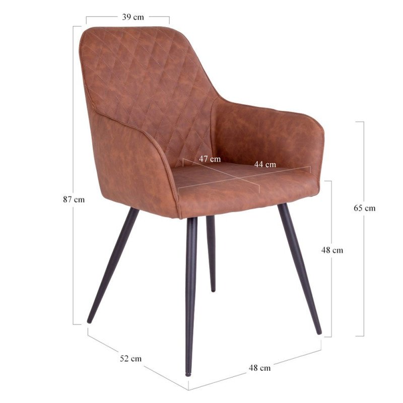 Chaise design en simili cuir COLGA