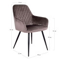 Chaise design velours-COLGA