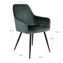 Chaise design velours-COLGA