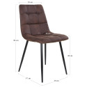 Chaise design en velours matelassé AGLO