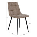 Chaise design en velours matelassé AGLO