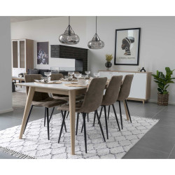 Chaise design en velours matelassé AGLO