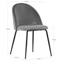 Chaise lounge velours scandinave-KOALA