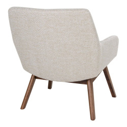 Fauteuil lounge tissu et bois-HARMANCE