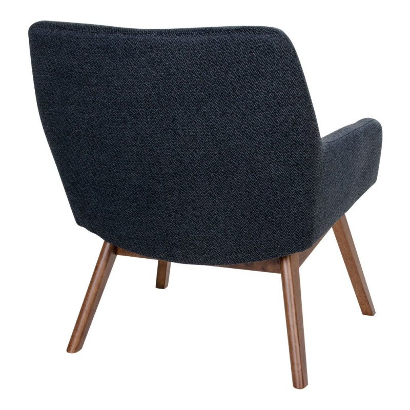 Fauteuil lounge tissu et bois-HARMANCE