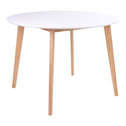 Table à manger ronde 105cm style scandinave LINO