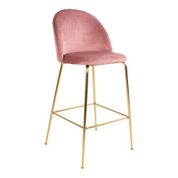 Tabouret de bar scandinave en velours ANDREA