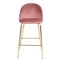 Tabouret de bar scandinave velours-ANDREA