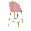 Tabouret de bar scandinave velours-ANDREA