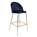 Tabouret de bar scandinave velours-ANDREA