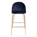 Tabouret de bar scandinave velours-ANDREA