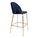 Tabouret de bar scandinave velours-ANDREA