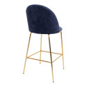 Tabouret de bar scandinave velours-ANDREA