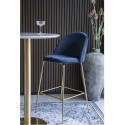 Tabouret de bar scandinave velours-ANDREA