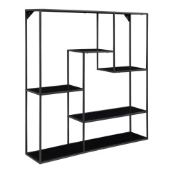 Étagère murale en métal noir 85x85cm PATELKA