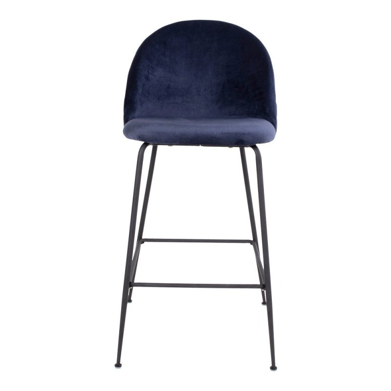 Tabouret de bar scandinave velours-ANDREA