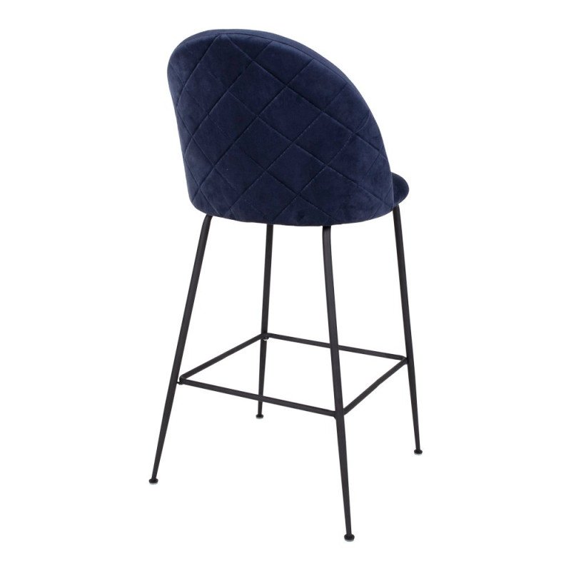 Tabouret de bar scandinave velours-ANDREA