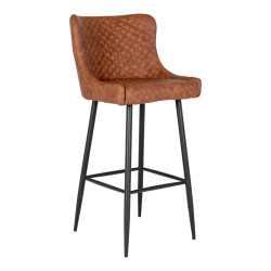 Tabouret de bar en simili cuir camel RALBI