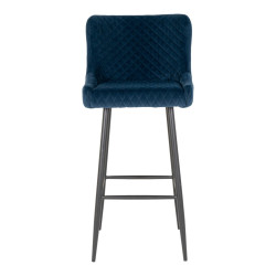 Tabouret de bar scandinave velours-RALBI