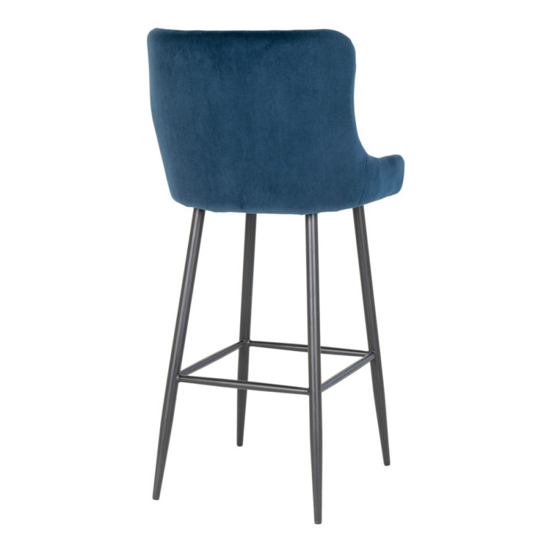 Tabouret de bar scandinave velours-RALBI