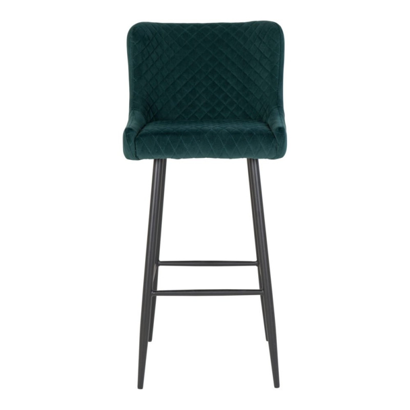 Tabouret de bar scandinave velours-RALBI