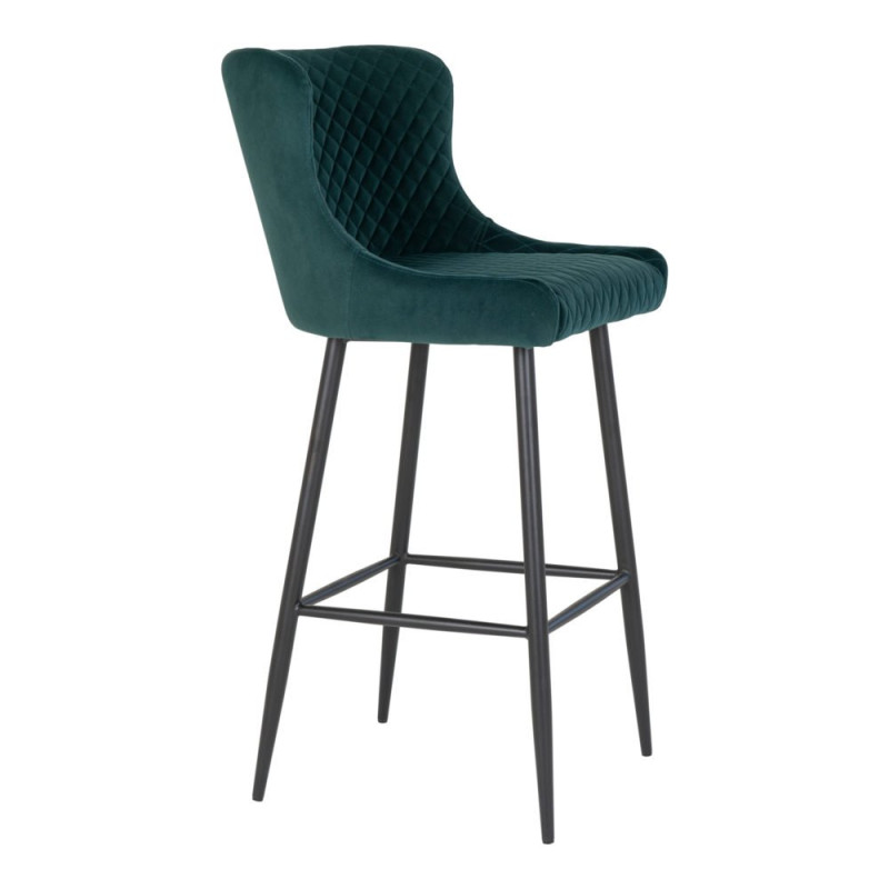 Tabouret de bar scandinave velours-RALBI