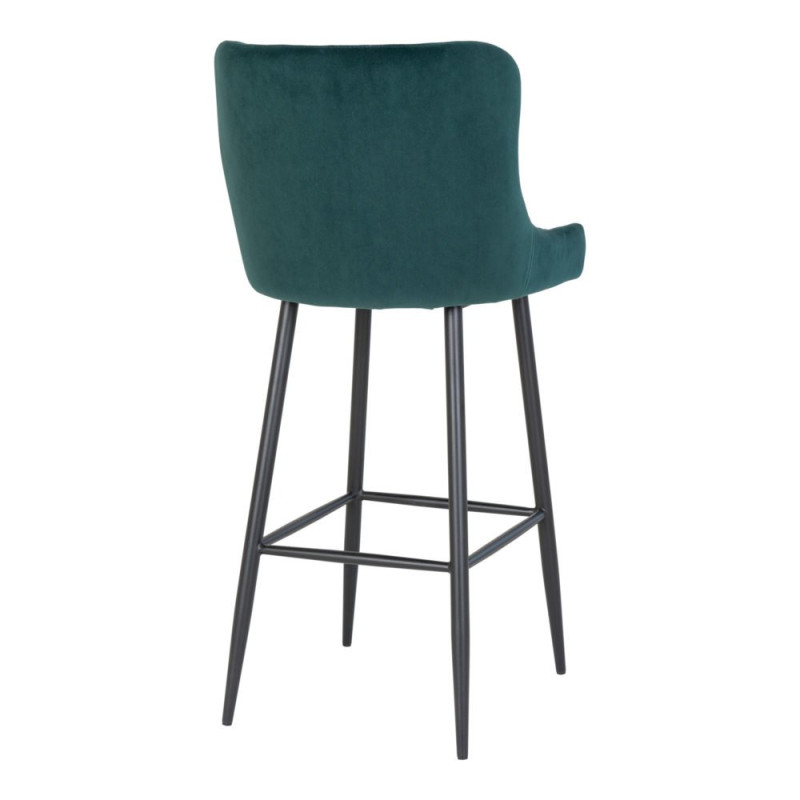 Tabouret de bar scandinave velours-RALBI