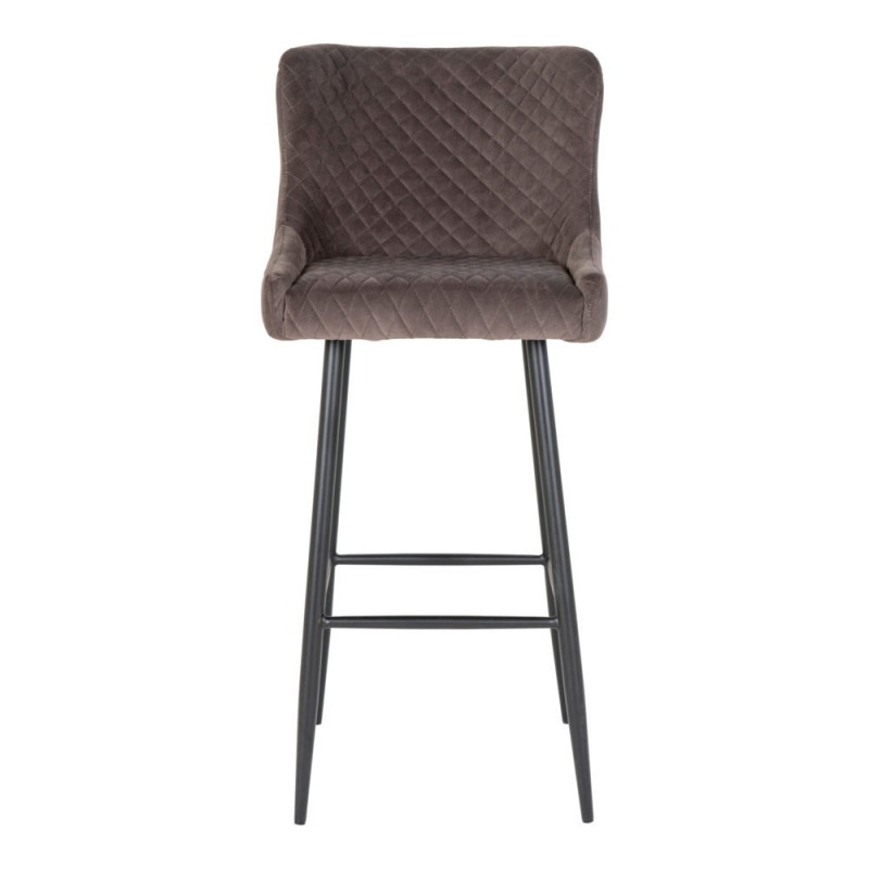 Tabouret de bar scandinave velours-RALBI