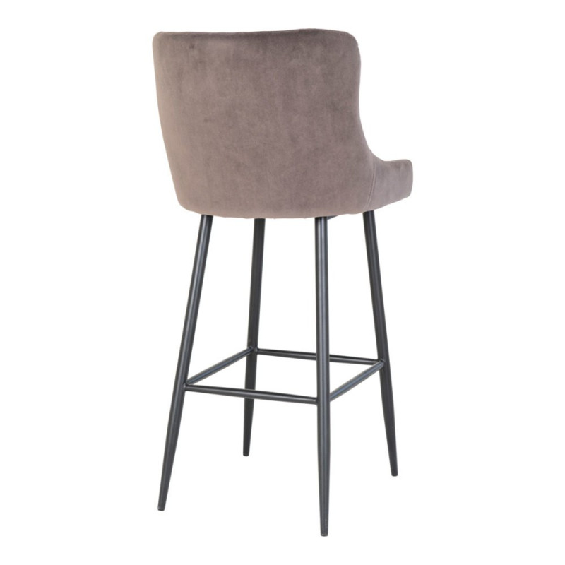 Tabouret de bar scandinave velours-RALBI