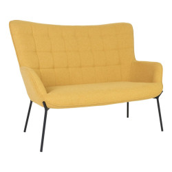 Canapé d'appoint 128cm en tissu matelassé ECOSSE