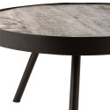 Table basse ronde en bois et métal CHARLY