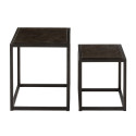 Lot de 2 tables d'appoint carrées en métal BONNIE