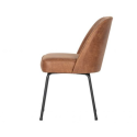 Lot 2 chaises crapaud cuir style rétro VOGUE - BePureHome