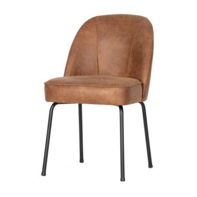 Lot 2 chaises crapaud cuir style rétro VOGUE - BePureHome