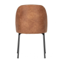 Lot 2 chaises crapaud cuir style rétro VOGUE - BePureHome