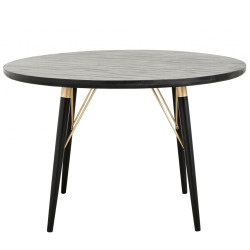 Table à manger ronde 120cm style art déco VIRAGE - Nordal