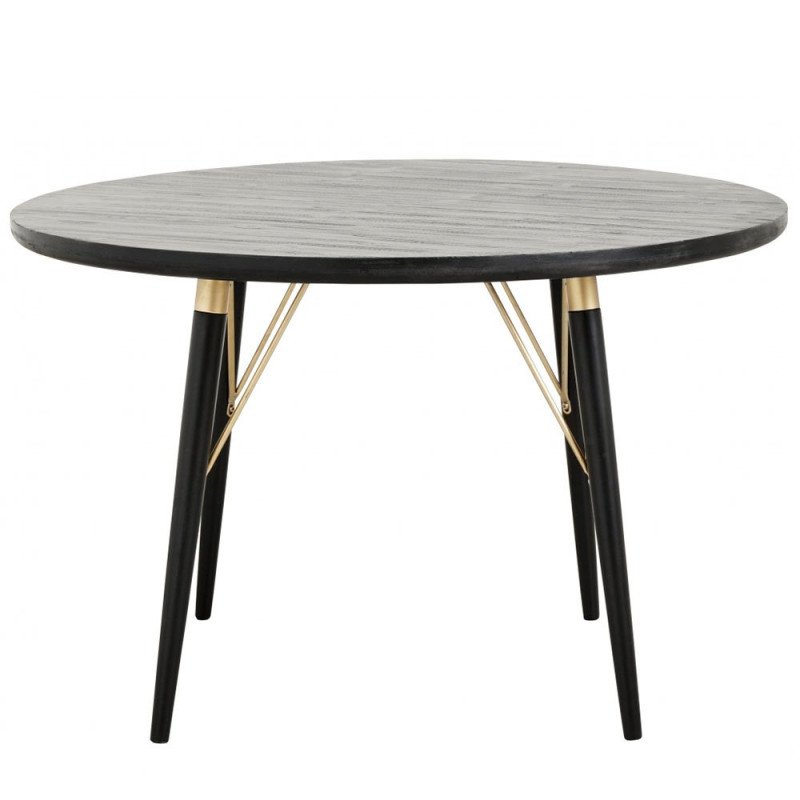 Table à manger ronde 120cm style art déco VIRAGE - Nordal