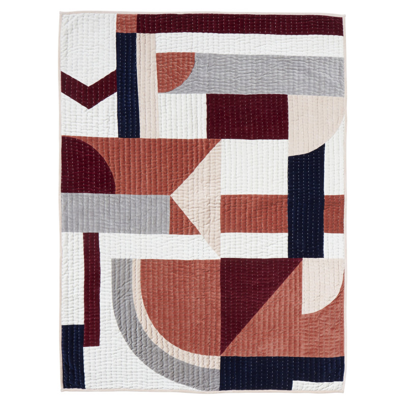 Tapis velours 130x170cm motifs patchwork PICAZO - Nordal